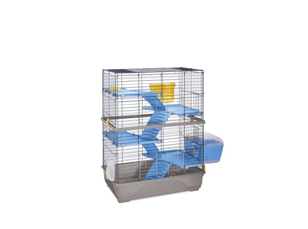 Jaula Roedor DOBLE 80, Azul/gris