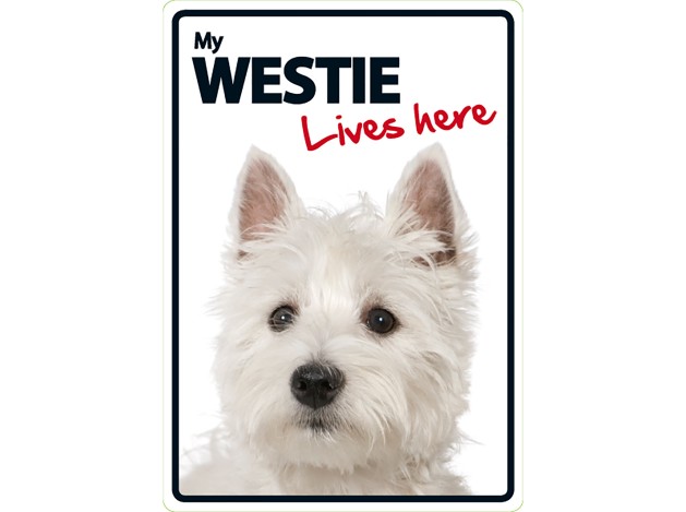 Señal A5 'West Highland Terrier - Lives Here'
