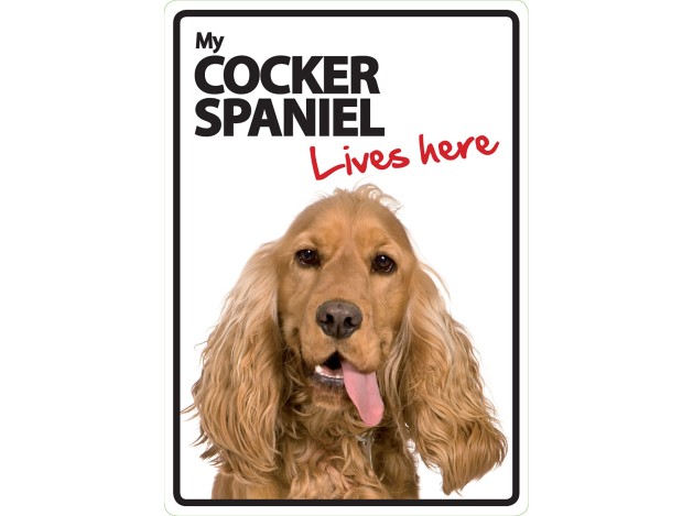 Señal A5 'Cocker Spaniel - Lives Here'