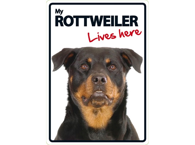 Señal A5 'Rottweiler - Lives Here'