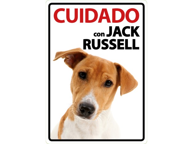Señal A5 'Cuidado con Jack Russell'