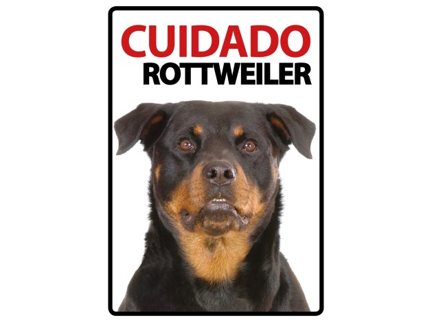 Señal A5 'Cuidado Rottweiler'