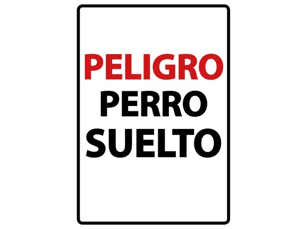 Señal A5 'Peligro Perro Suelto'