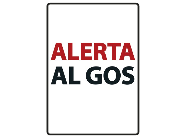 Señal A5 Metálica 'Alerta al Gos', Rojo