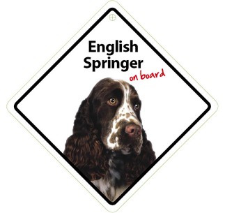 Señal con Ventosa 'English Spaniel on Board'