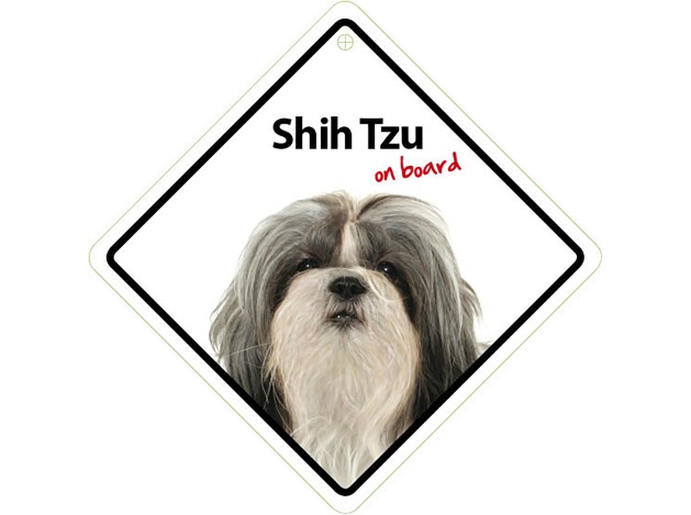 Señal con Ventosa 'Shih Tzu on Board'
