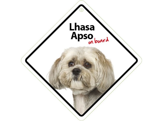 Señal con Ventosa 'Lhasa Apso on Board'