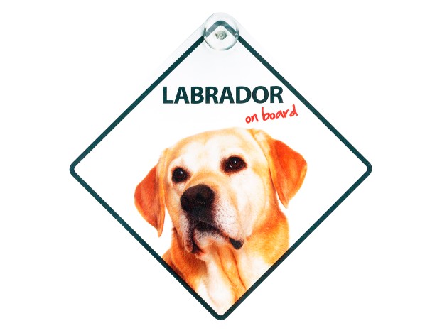Señal con Ventosa 'Labrador on Board'