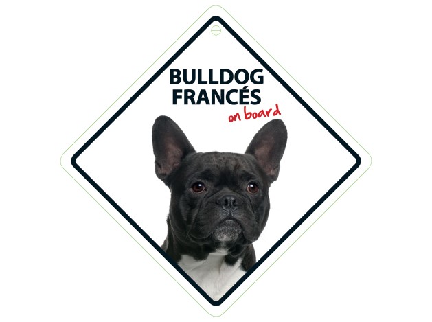 Señal con Ventosa 'Bulldog Francés on Board'