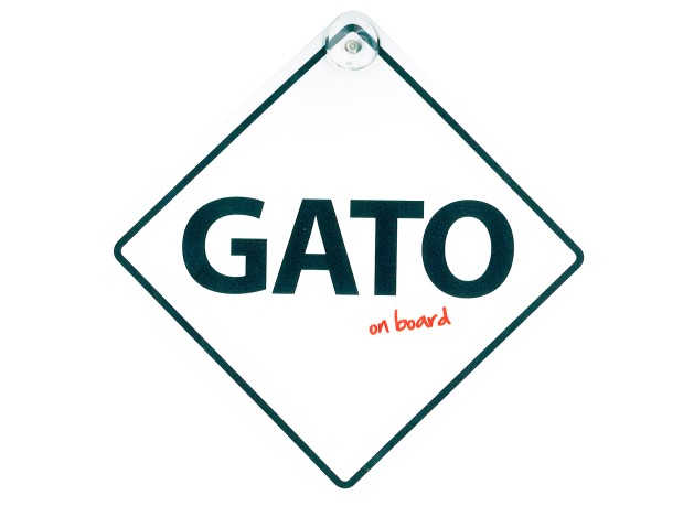 Señal con Ventosa 'Gato on Board'