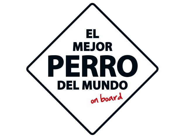 Señal con Ventosa 'Mejor Perro del Mundo on Board'