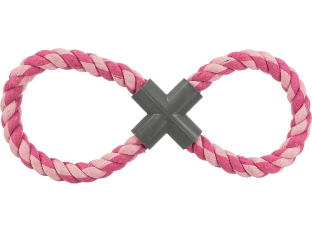 Doble Anillo Cuerda para perros 35 cm Rosa