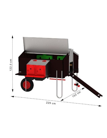 GALLINERO MOVIL 1x1.2MT C/KIT DESPLAZ FREE-RANGE