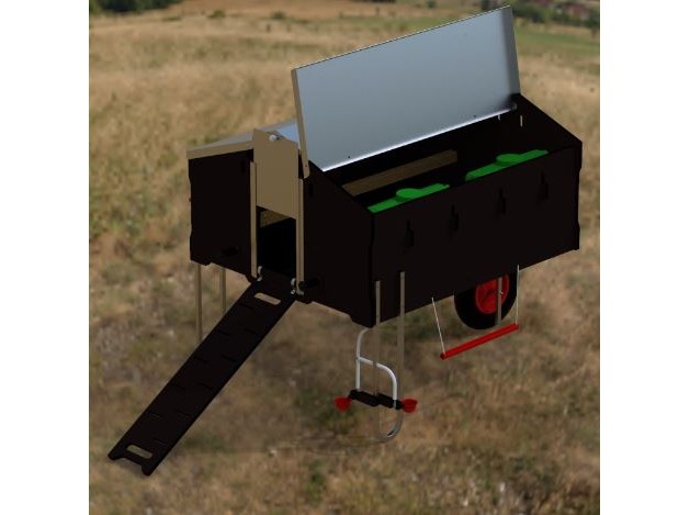 GALLINERO MOVIL 1x1.2MT C/KIT DESPLAZ FREE-RANGE