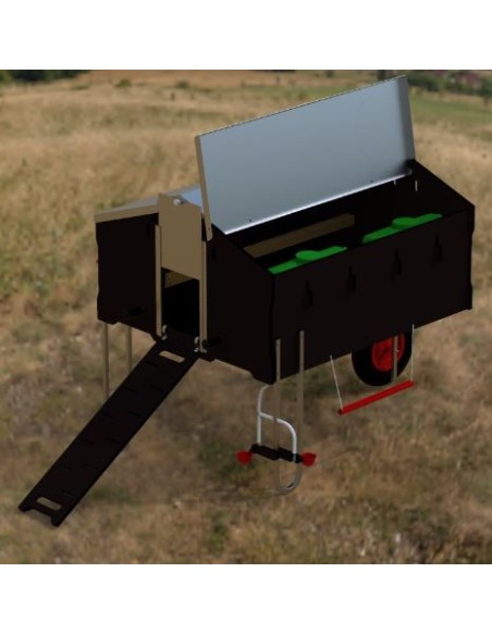 GALLINERO MOVIL 1x1.2MT C/KIT DESPLAZ FREE-RANGE