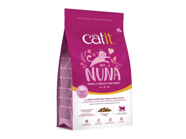 Catit Nuna Pienso Proteína Insecto y Pollo, 2,27kg - Pack de 4 unidades
