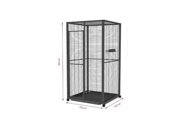 Voladero para loros con ruedas