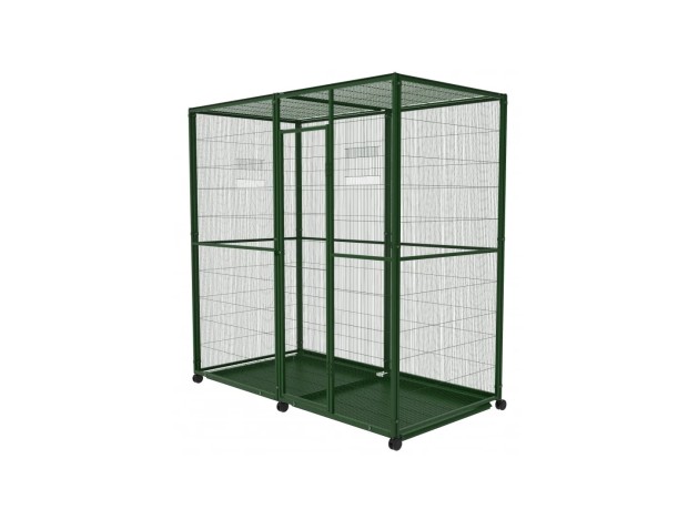 Voladero para pájaros 2m2 con ruedas