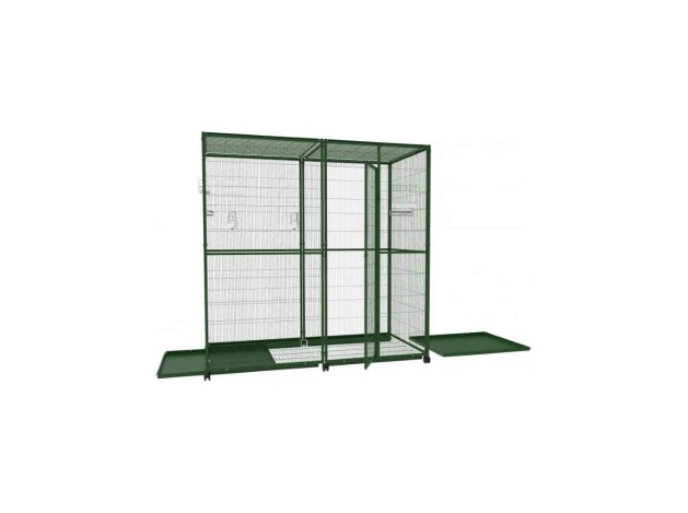 Voladero para pájaros 2m2 con ruedas