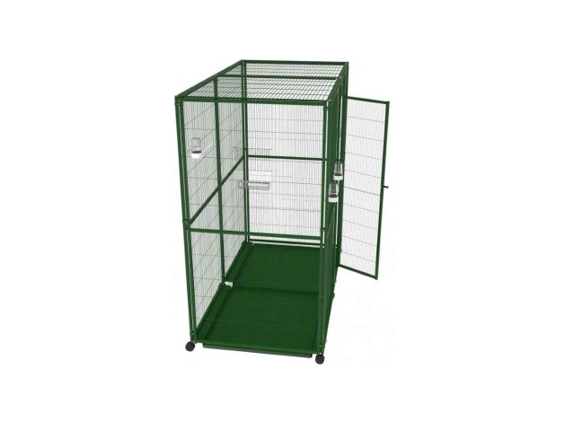 Voladero para pájaros 2m2 con ruedas