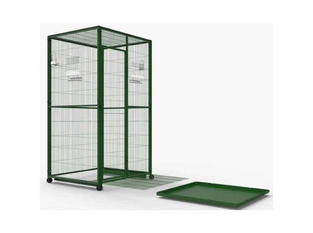 Voladero para pájaros 1m2 con ruedas