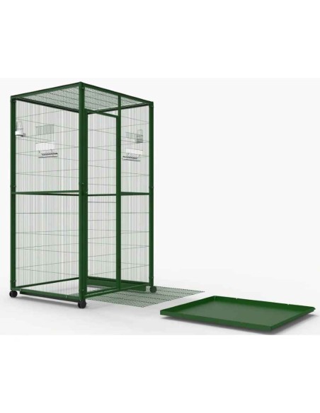 Voladero para pájaros 1m2 con ruedas