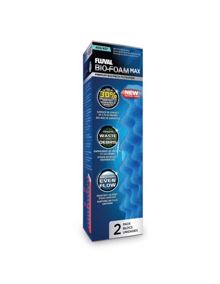 Fluval Bio-Foam Max Azul 407, 2uds