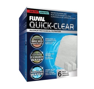 Fluval Quick Clear Foamex Fino 307/407, 6uds