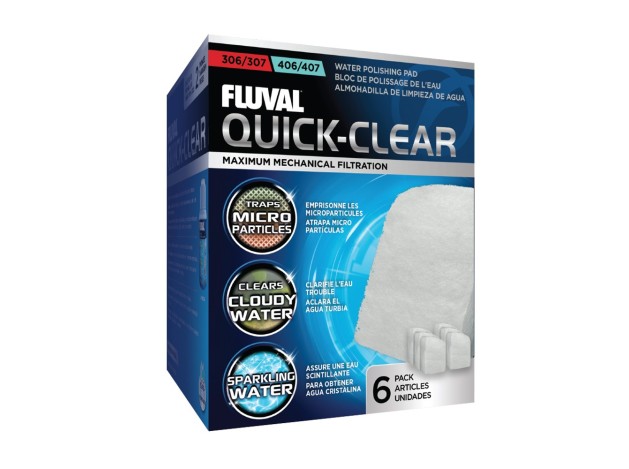 Fluval Quick Clear Foamex Fino 307/407, 6uds