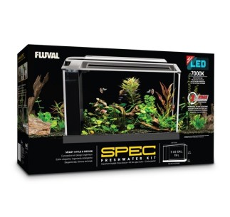 Fluval Spec Nano Acuario Negro, 19L