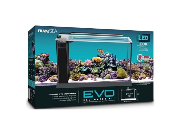 Fluval Evo Acuario Marino, Negro, 19L