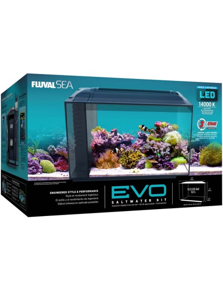 Fluval Evo Acuario Marino, Negro, 52L
