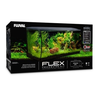 Fluval Flex Kit Acuario, Negro, 123L