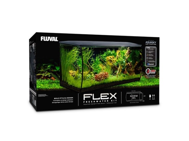 Fluval Flex Kit Acuario, Negro, 123L