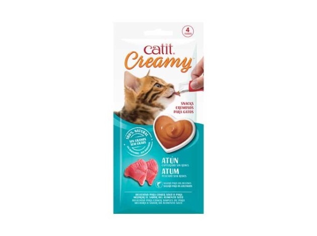 Catit Creamy Atún, 4x10g - Pack de 12 unidades