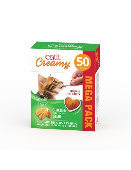 Catit Creamy Pollo y Cordero, 50x10g