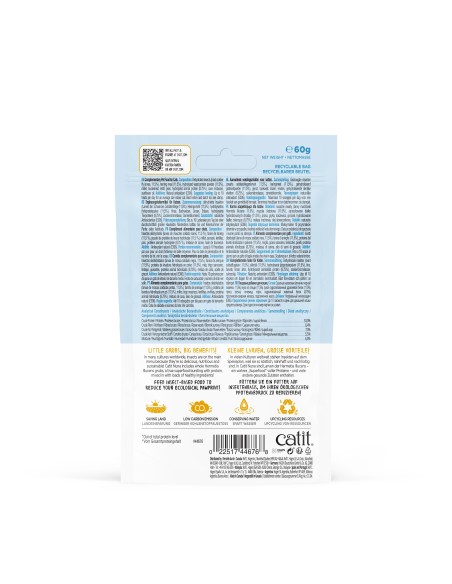 Catit Nuna Snack Proteína Insecto y Arenque, 60g - Pack de 8 unidades