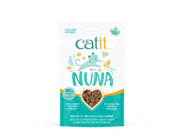 Catit Nuna Snack Mezcla Proteína de Insectos, 60g - Pack de 8 unidades