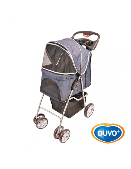 Carrito de paseo DUVO+ con 4 ruedas para perros y gatos hasta 15 kg