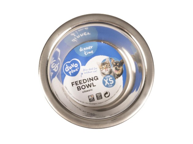 DUVO COMEDERO ACERO PLANO