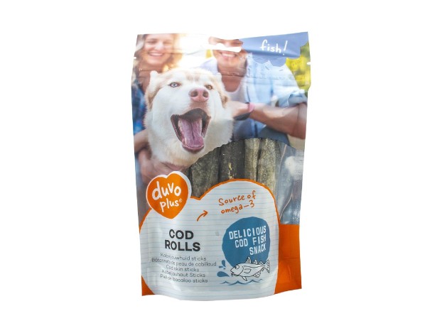 DUVO FISH BOLSA ROLLOS DE BACALAO 90 GR