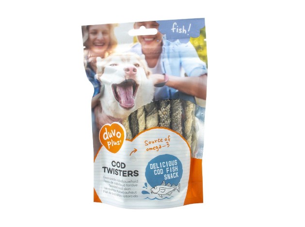 DUVO FISH BOLSA TWISTERS DE BACALAO 100 GR