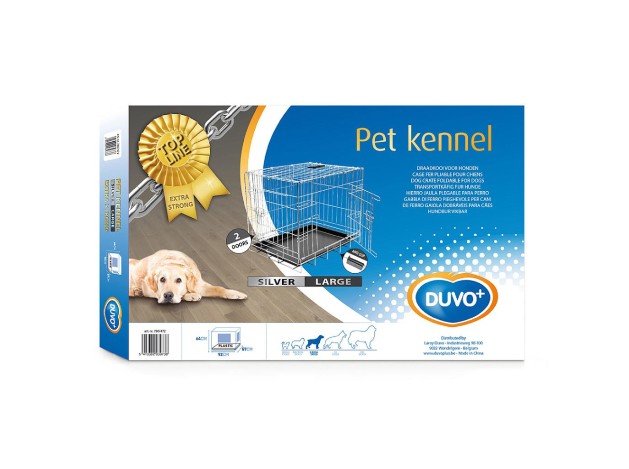 DUVO JAULA METAL CROMO EXTRAFUERTE 2 PUERTAS