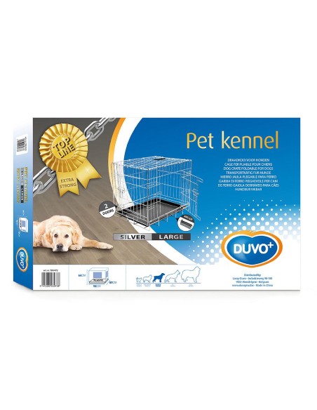 DUVO JAULA METAL CROMO EXTRAFUERTE 2 PUERTAS