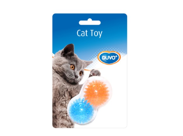 DUVO JUGUETE GATO TPR BOLA ERIZO 2 UNI 8 x 4,5...