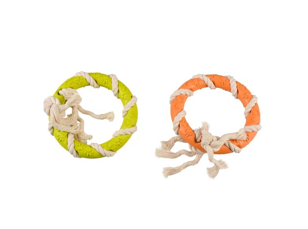 DUVO JUGUETE PERRO GOMA ECOLOGICA ANILLO CON...