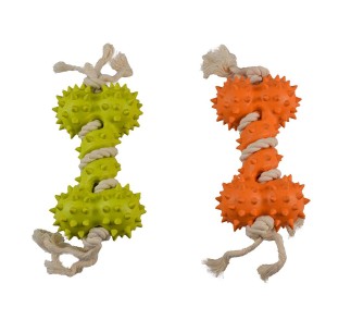 DUVO JUGUETE PERRO GOMA ECOLOGICA HUESO PINCHOS CON...