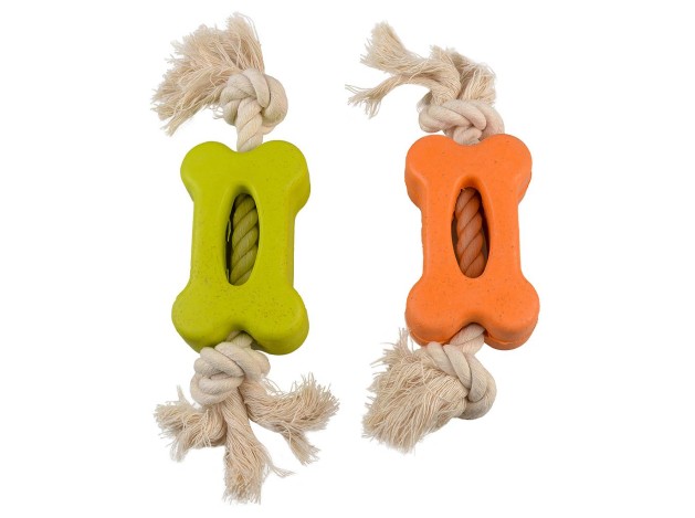 DUVO JUGUETE PERRO GOMA ECOLOGICA HUESO PLANO...