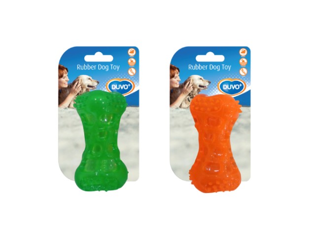 DUVO JUGUETE PERRO TPR HUESO SONIDO 9.5 CM