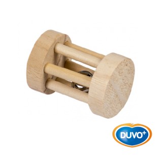 DUVO JUGUETE ROEDORES MADERA RUEDA CASCABEL 3.5 x 5 CM